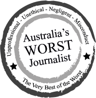 Australia's Worst Journalist | News Website, Newspaper, Free to Air TV, Books, Radio, Publishers